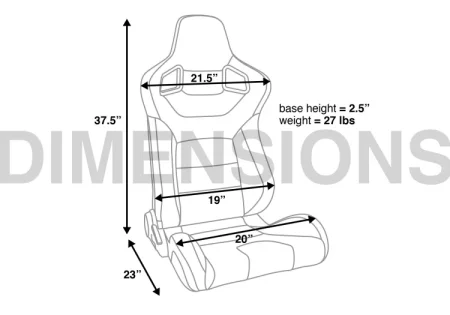 (image for) Corbeau Sportline RRS Reclining Seat Various Colors - PAIR