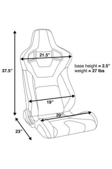 (image for) Corbeau Sportline RRS Reclining Seat Various Colors - PAIR