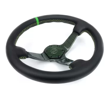 (image for) NRG CARBON FIBER COLORED STEERING WHEEL 350MM DEEP DISH