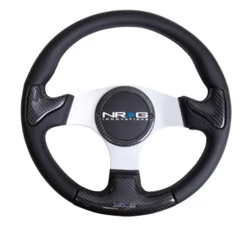 (image for) NRG CARBON FIBER STEERING WHEEL 350MM RUBBER HORN