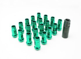 Muteki SR48 20 Piece Lug nut set - Green 12x1.50