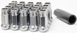 Muteki SR48 20 piece Genesis Coupe Lug nut set - Silver 12x1.50