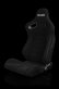 (image for) Braum Elite Black Jacqaurd Sport Reclining Seats -Grey Stitches - Pair