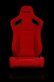 (image for) Braum Elite Red Cloth Sport Reclining Seats -Black Stitches - Pair