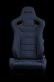 (image for) Braum Elite Blue Cloth Sport Reclining Seats -Black Stitches - Pair