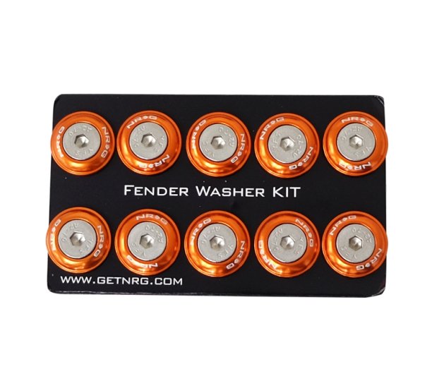 (image for) NRG 10 PIECE FENDER WASHER KIT - ORANGE 