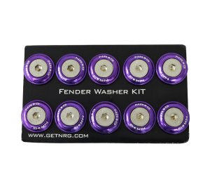 NRG 10 PIECE FENDER WASHER KIT - PURPLE 