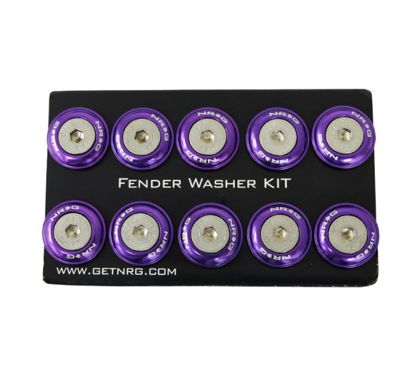 (image for) NRG 10 PIECE FENDER WASHER KIT - PURPLE 