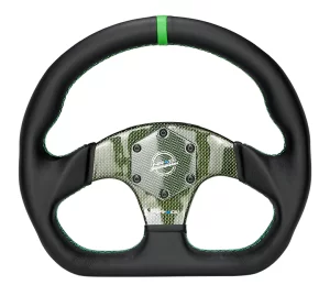 NRG FLAT BOTTOM CARBON FIBER CENTER LEATHER STEERING WHEEL