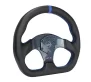 (image for) NRG FLAT BOTTOM CARBON FIBER CENTER LEATHER STEERING WHEEL