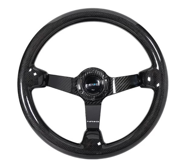 (image for) NRG CARBON FIBER STEERING WHEEL 350MM DEEP DISH - Click Image to Close