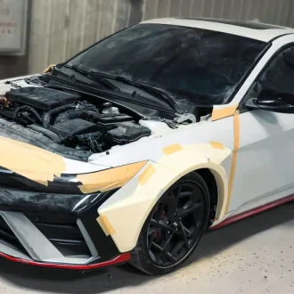(image for) EPR Elantra Stanceworkz Wide Body Kit Front Flares in Fiberglass or CF 2023+