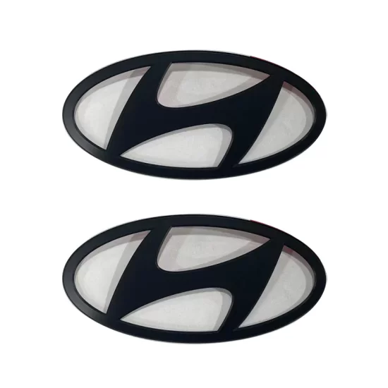 (image for) Hyundai Elantra N OEM Front & Rear Black H Logo - Click Image to Close