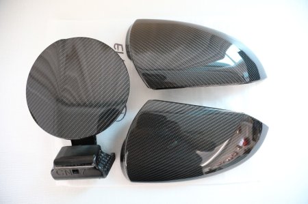 (image for) KDM Racer Elantra N Carbon Fiber Mirror Cover & Fuel Door Set 2022 – 2024