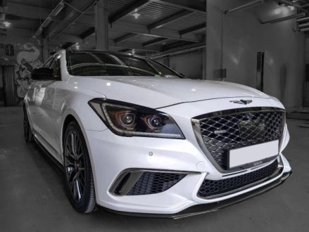 (image for) ADRO GENESIS G80 (DH) CARBON FIBER FRONT LIP 2016 – 2020
