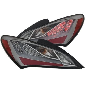 (image for) ANZO GENESIS COUPE CHROME HOUSING SMOKE LENS LED TAIL LIGHTS 2010 – 2016