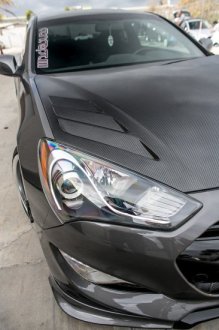 (image for) RK Sport Genesis Coupe Extractor Carbon Fiber Hood 2013 - 2016