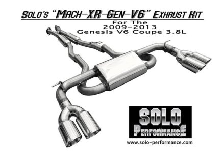 (image for) Solo Performance Genesis Coupe 3.8 Performance Stainless Steel Cat Back Exhaust System 2010 - 2016