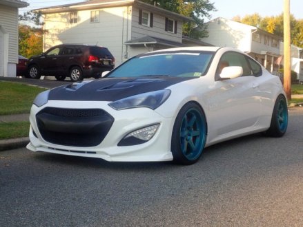 (image for) Boostec Genesis Coupe 3 Piece Front Lip 2013 - 2016