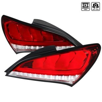 (image for) Spec-D Genesis Coupe Chrome Housing Red Lens Sequential LED Tail Lights 2010 – 2016