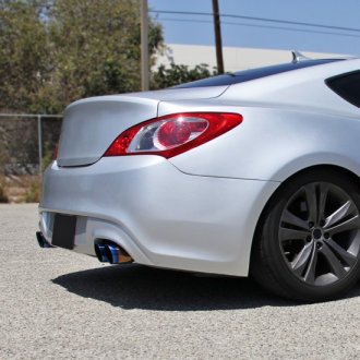 (image for) Spec-D Tuning Genesis Coupe 2.0T STAINLESS STEEL Burnt Tips Cat Back Exhaust System 2010 - 2014