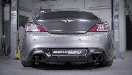 (image for) Monster Service Genesis Coupe ABS Plastic Rear Diffuser 2010 - 2016