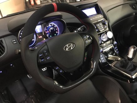 (image for) SGW D-Cut Custom Steering Wheel Genesis Coupe 2010 - 2016