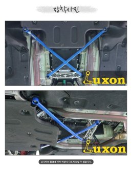 (image for) Luxon Genesis G70 & Kia Stinger Front and Rear Under Brace Set 2018+