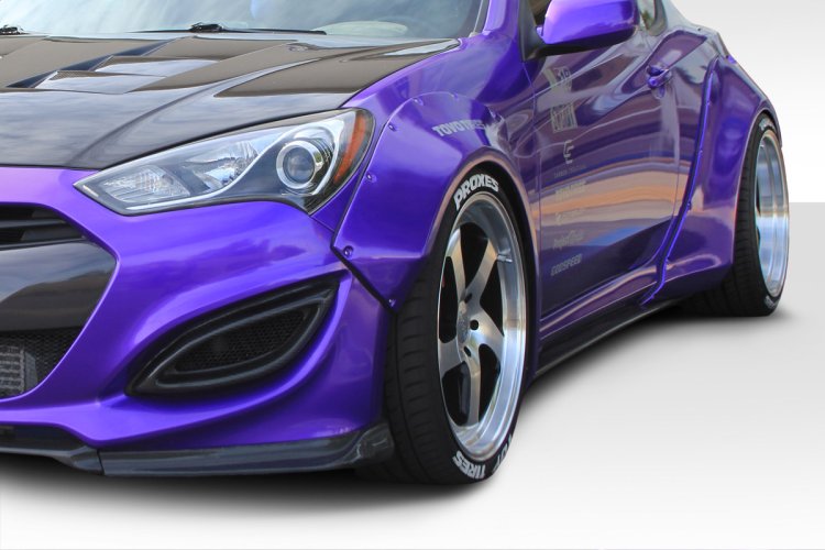 (image for) Extreme Dimensions Genesis Coupe Circuit Wide Body Front Flares 2010 – 2016 - Click Image to Close