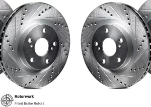 Rotorworks Santa Cruz Zinc Coated Drilled & Slotted Rotors FRONT Pair 2022 – 2024