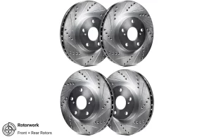 Rotorworks Kona N Zinc Coated Drilled & Slotted Rotors FRONT & REAR SET 2022 – 2023