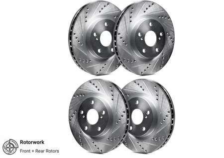 (image for) Rotorworks Forte GT Zinc Coated Drilled & Slotted Rotors REAR Pair 2021 – 2023