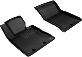 3D MAXpider GENESIS COUPE Front & Rear Floor Mats KAGU BLACK 2010 - 2016