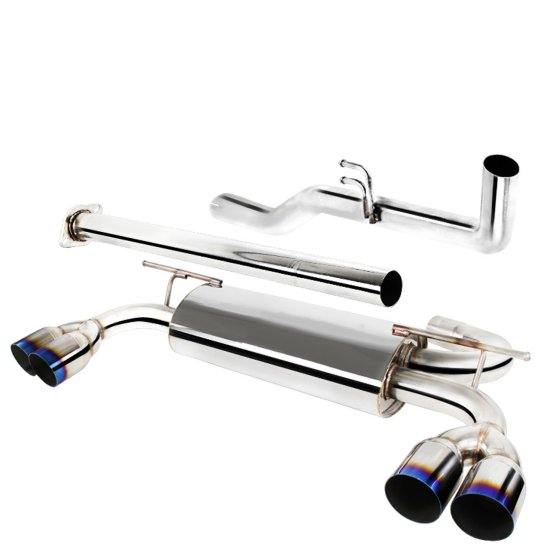 (image for) Spec-D Tuning Genesis Coupe 2.0T STAINLESS STEEL Burnt Tips Cat Back Exhaust System 2010 - 2014