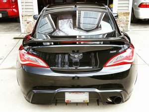 MyRides Genesis Coupe Single Exit Fiberglass Rear Diffuser 2010 - 2016