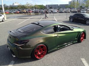 Sarona Design Genesis Coupe fiberglass Roof Spoiler 2010 - 2016