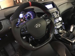 SGW D-Cut Custom Steering Wheel Genesis Coupe 2010 - 2016