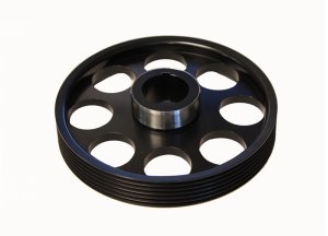 Torque Solution Genesis Coupe 3.8 Black Lightweight Crank Pulley 2010 - 2016