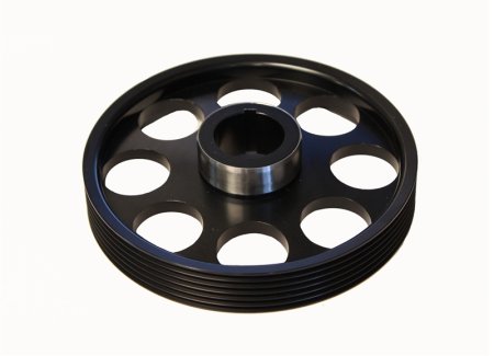 (image for) Torque Solution Genesis Coupe 3.8 Black Lightweight Crank Pulley 2010 - 2016