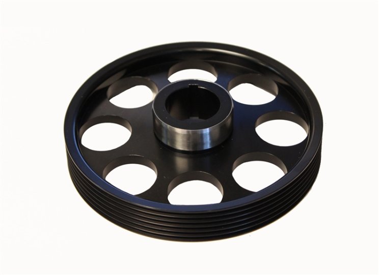 (image for) Torque Solution Genesis Coupe 3.8 Black Lightweight Crank Pulley 2010 - 2016 - Click Image to Close