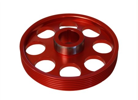 (image for) Torque Solution Genesis Coupe 3.8 Red Lightweight Crank Pulley 2010 - 2016