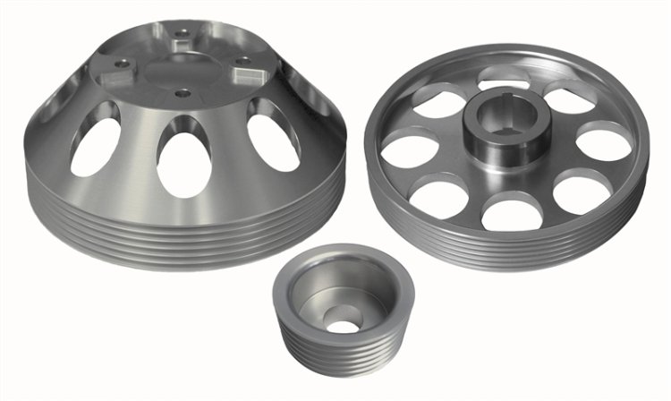 (image for) Torque Solution Genesis Coupe 3.8 Silver Lightweight Pulley Set 2010 - 2016