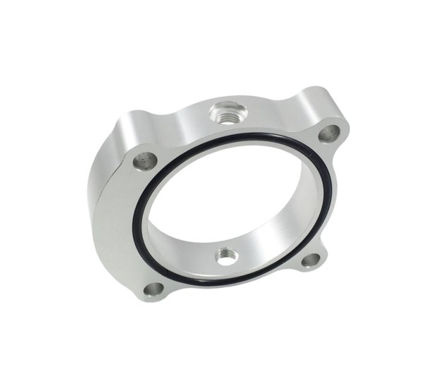 (image for) Torque Solution Genesis Coupe 2.0T Silver Throttle Body Spacer 2013 - 2014 - Click Image to Close