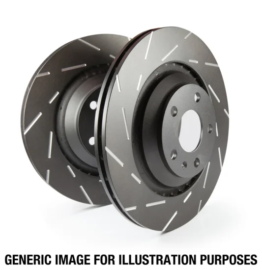(image for) EBC Ultimax Genesis Coupe Non-Brembo Slotted Rotors Front Pair 2010 - 2016