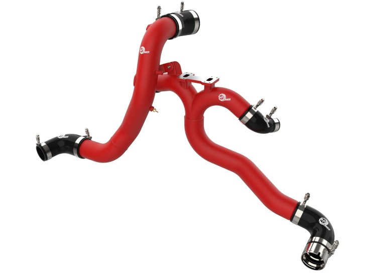 (image for) AFE BladeRunner Kia Stinger 3.3 Aluminum 3 inch Charge Pipe Kit Red 2018 – 2023