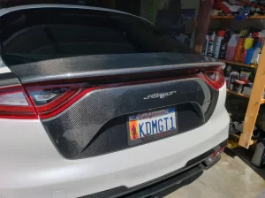 SGBT KIA Stinger Carbon Fiber License Plate Garnish 2018 – 2023